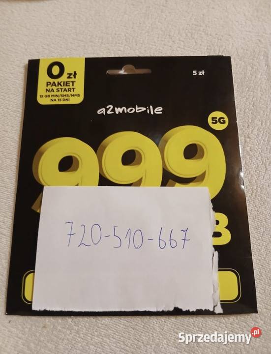 Złoty numer z sieci a2mobile Warszawa