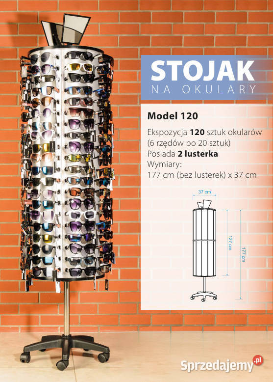 Stojak na okulary obrotowy ekspozytor na 120 par Przeźmierowo