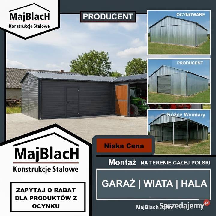 Garaż Blaszany w kształcie L Blaszak PRODUCENT blacha Częstochowa