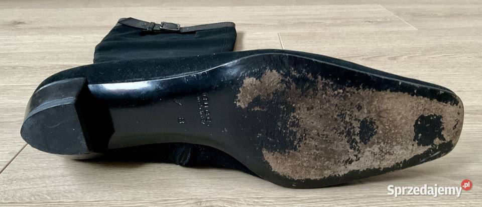 GUCCI kozaki damskie czarne zamsz oficerki skora Kraków