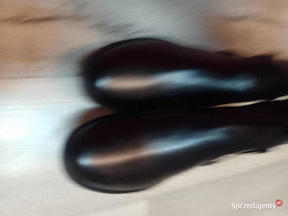 43 Czarne zdobione Kozaki oficerki biznesowe czarny Kozaki małopolskie Kraków