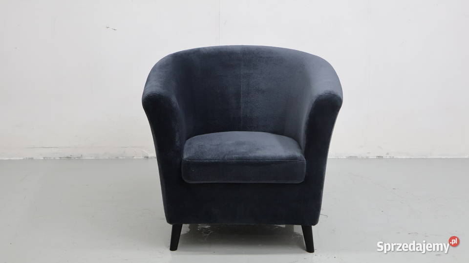 TEJ WYGODNY FOTEL OKAZJA czarny welur tkanina wielkopolskie Poznań