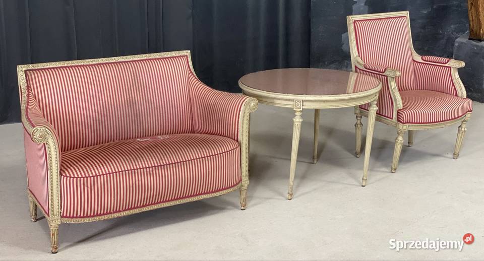Sofa fotel i stolik w stylu Ludwika XVI do Budno