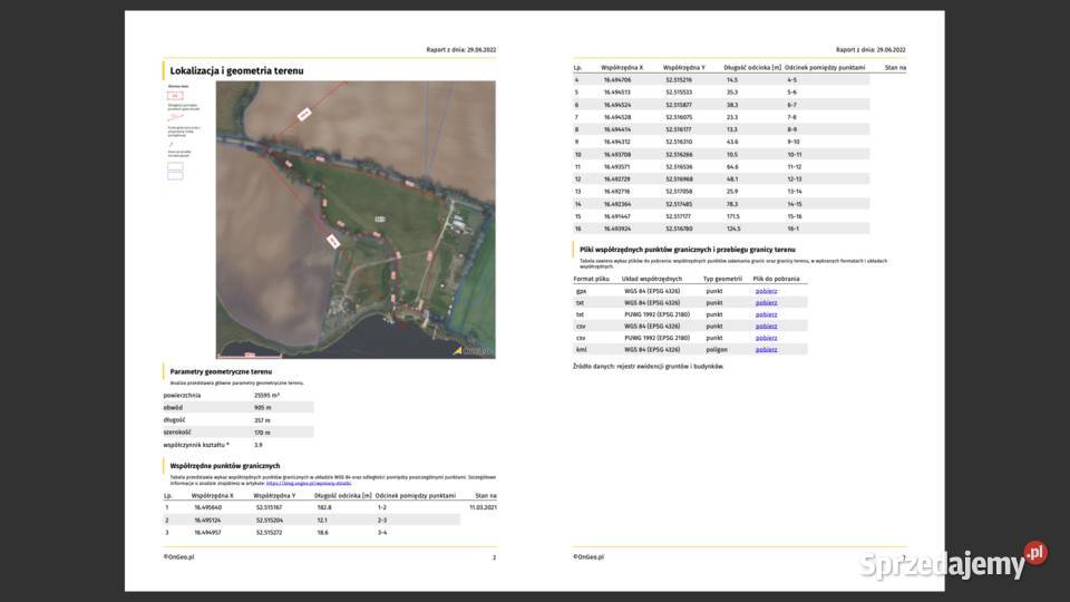 Komorowo działka z linia brzegową jez bytyńskie wielkopolskie