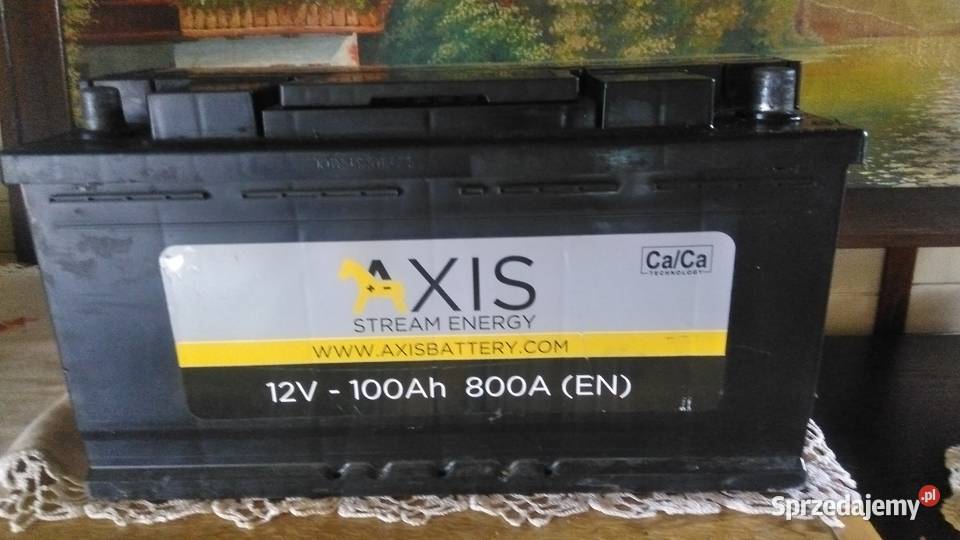 Akumulator AXIS 100Ah 800A stan pół roku Akumulatory Rydułtowy