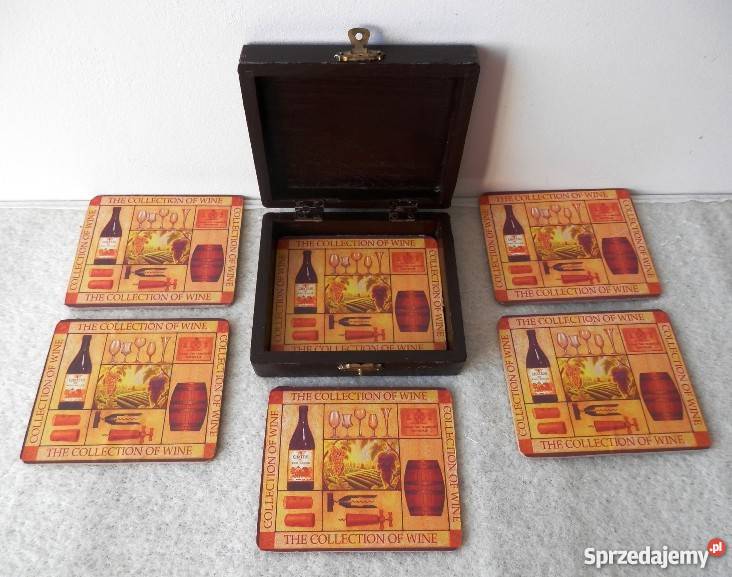 Unikatowe stare podkładki korkowe w drewnianym Szczecinek