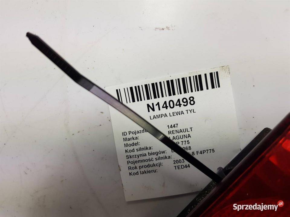 LAMPA LEWA TYŁ LAGUNA II Lipno