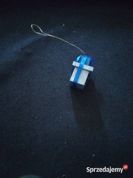 Zawieszka drewniana prezenty PRL Boże Narodzenie Warszawa