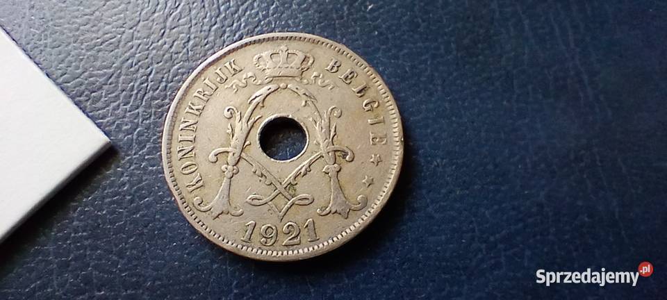 Stare monety 25 cent 1921 Belgia Lesko