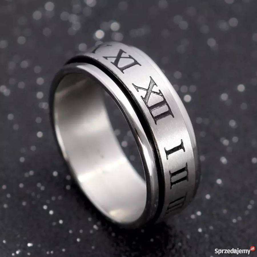 Obrączka obrotowa błękit i rzymski kalendarz Starachowice