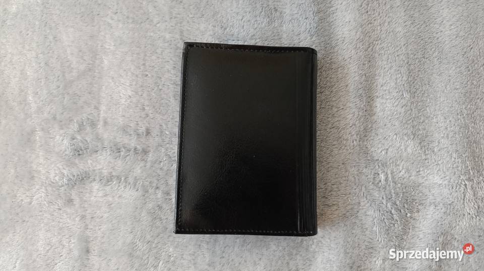 Nowy męski czarny skórzany portfel z wieloma Warszawa