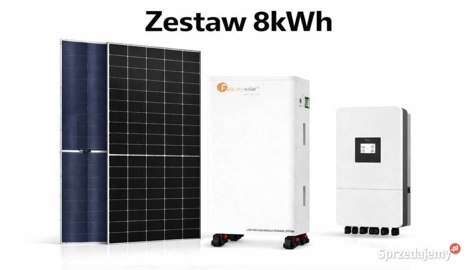Zestaw budżetowy 8kWh LV panele inwerter 3 fazy małopolskie sprzedam