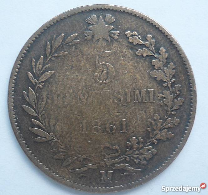 WŁOCHY5 CENTESIMI1861 rMVITTORIO EMANUELE Legionowo