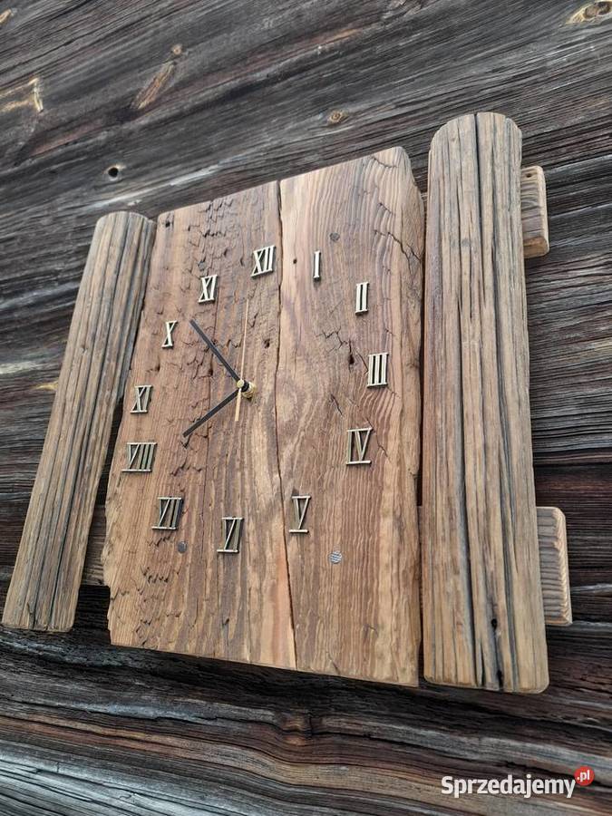 Zegar ze starego drewna Kamieńczyk