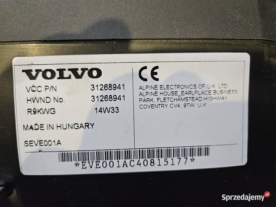 Subwoofer Volvo XC60 xc70 s60 v60 oryginalny Parczew
