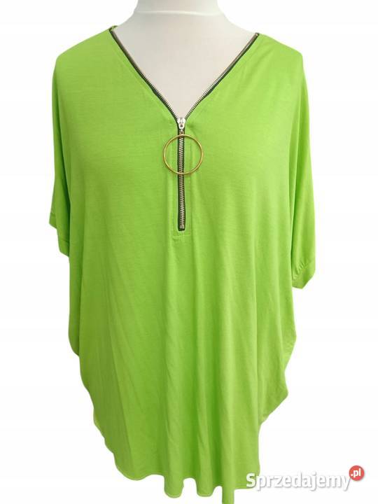Bluzka damska z zamkiem DUŻY ROZMIAR biust 150 Odzież damska Pątnów