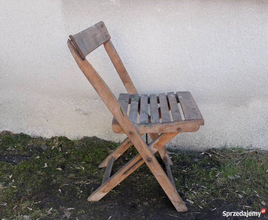 Stare drewniane krzesło składane 226 Dom i Ogród Kościan