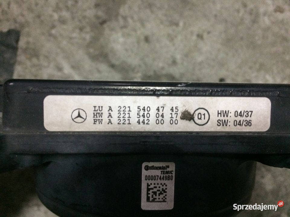 Radar Continental Temic ARS2C 2215404745 S W221 Układ elektryczny Maszewo