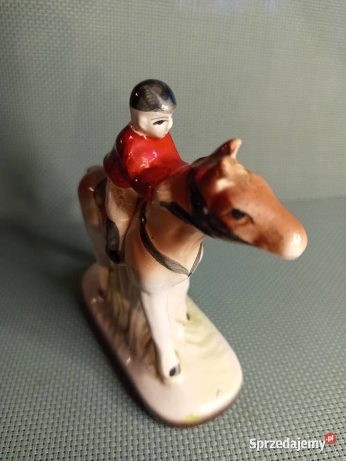 Zabytkowa Angiels figurka Dżokeja na koniu Warszawa sprzedam