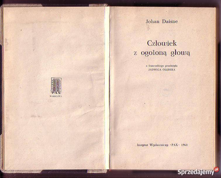 8091 CZŁOWIEK Z OGOLONĄ GŁOWĄ JOHAN DAISNE Czyrna