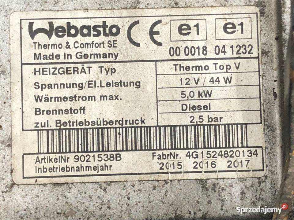 WEBASTO VW TOURAN 1K0815007CD Minivan 20 0310 osobowe