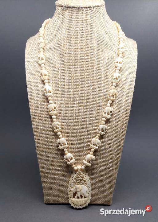 Naszyjnik ze słoniami Lublin sprzedam