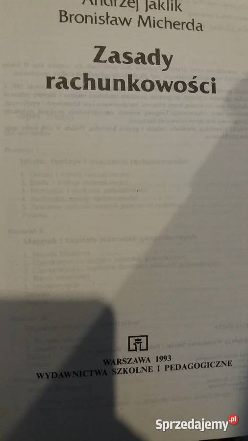 Zasady rachunkowości Michejda unikaty Warszawa