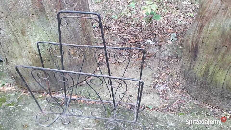 Stojak gazetnik na prasę stary retro metalowy mazowieckie Warszawa