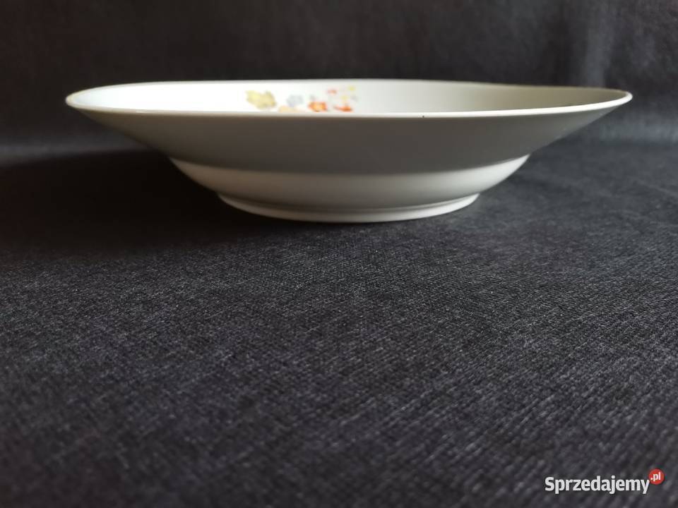 Stary przedwojenny duży głęboki talerz porcelana