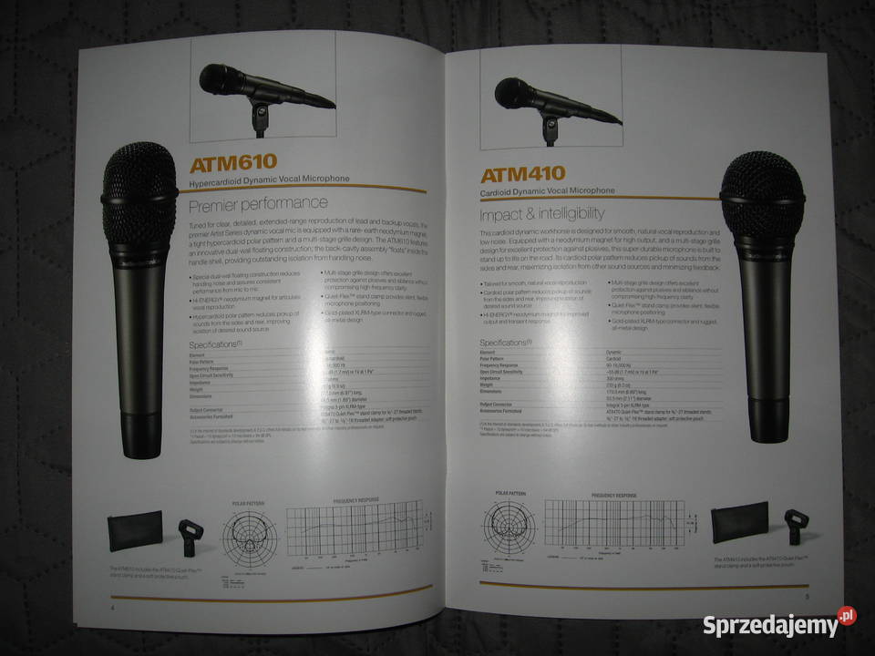 AudioTechnica microphones catalogs brochures mikrofony Kępice