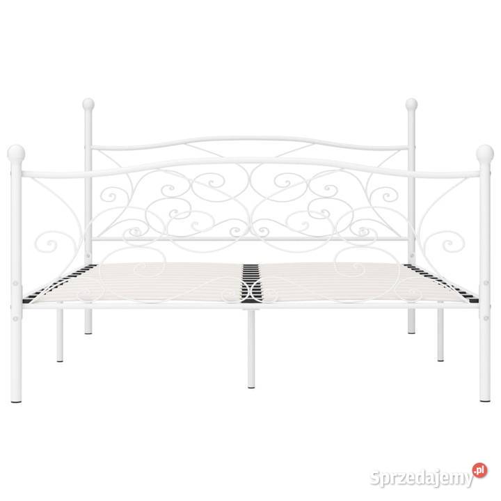 vidaXL Rama łóżka ze stelażem z listw biała Warszawa