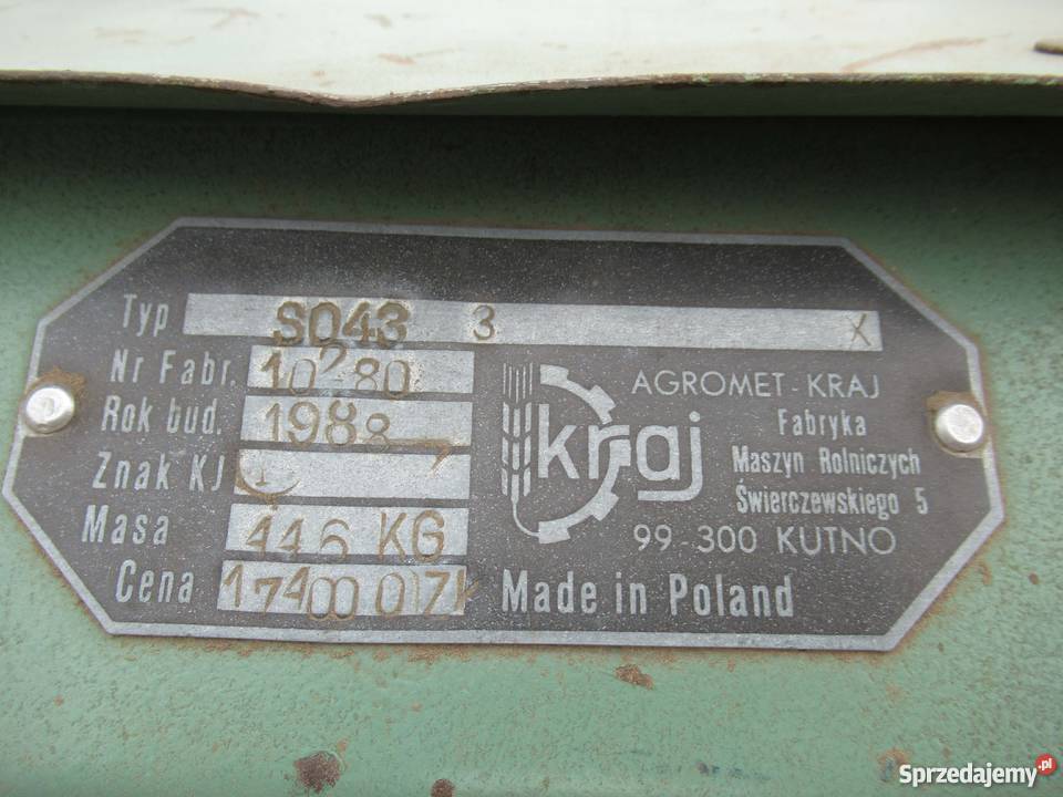 Siewnik Poznaniak i agregat zestaw Baranów