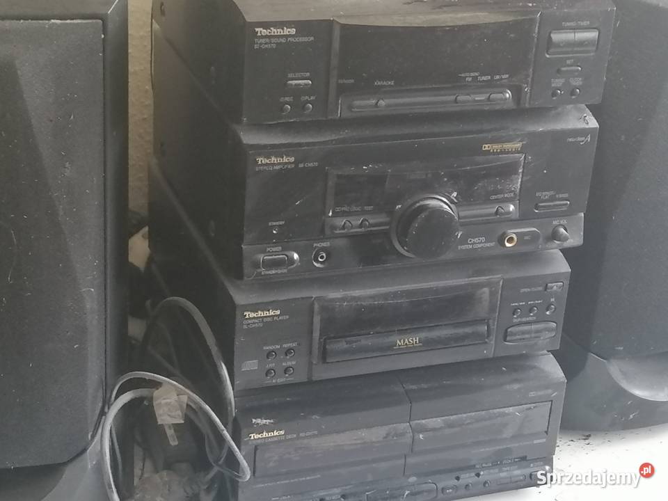 Wieża Technics STCH570 z głośnikami wyrób z lat