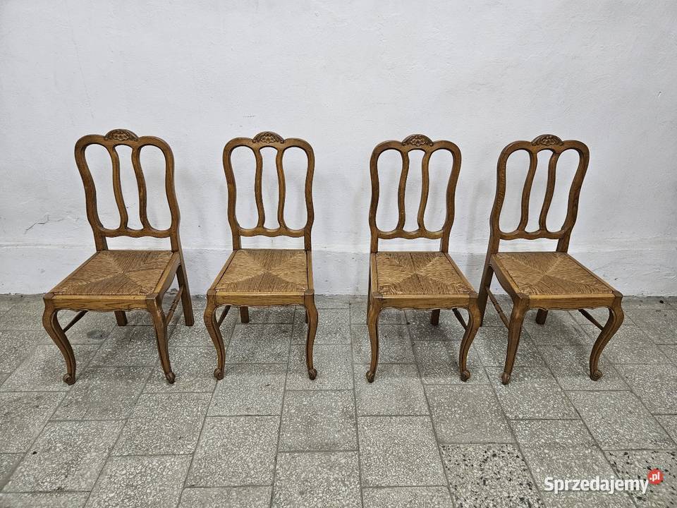 Cztery krzesła ludwikowskie Francja Nowy Sącz sprzedam