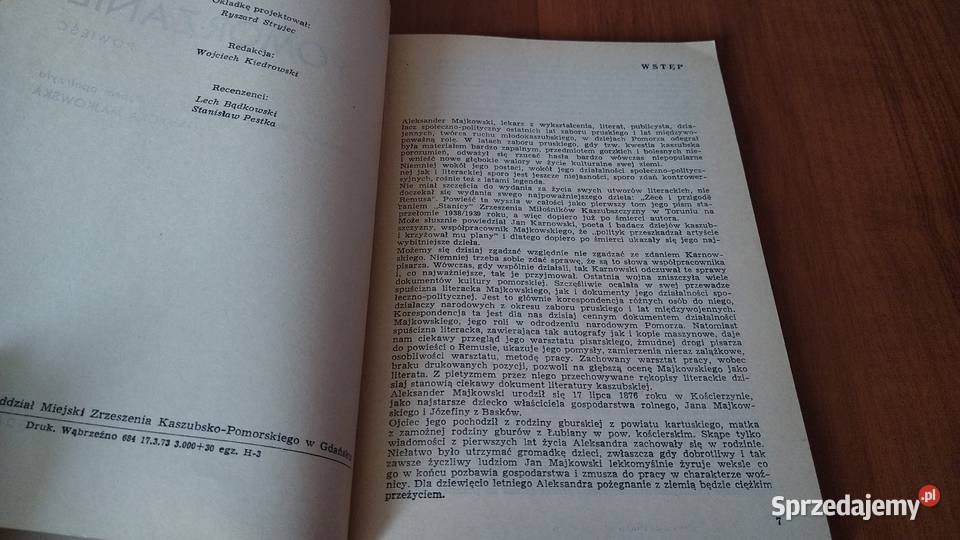 Pomorzanie powieść Aleksander Majkowski Gdańsk sprzedam
