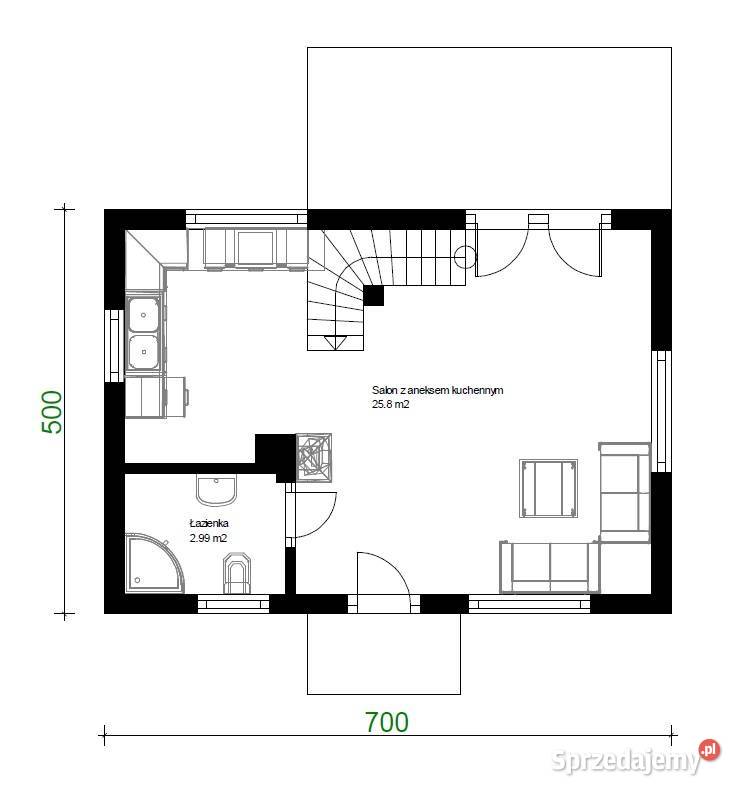 Projekt domu ZG47 na zgłoszenie 5m ROD śląskie Sosnowiec