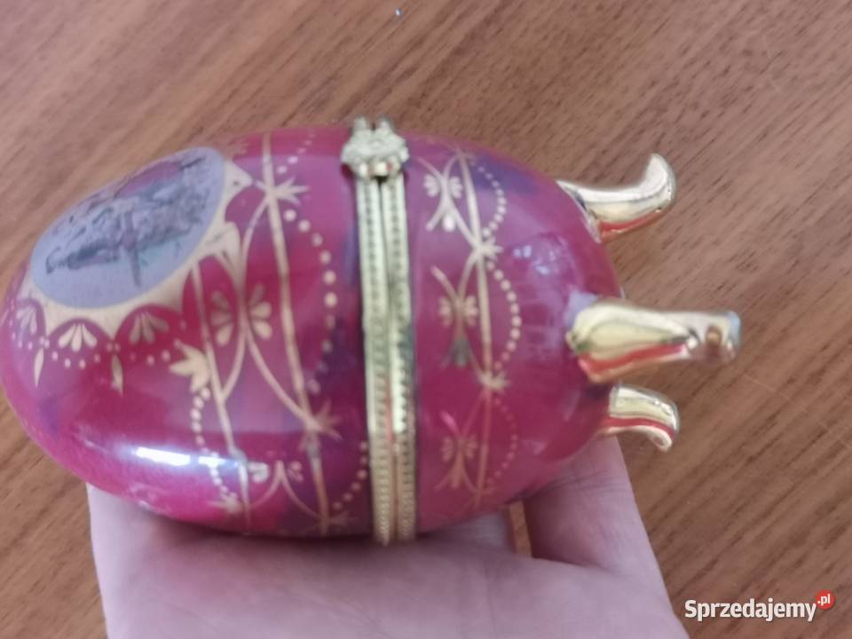 Jajko szkatułka porcelana vintage kujawsko-pomorskie Toruń