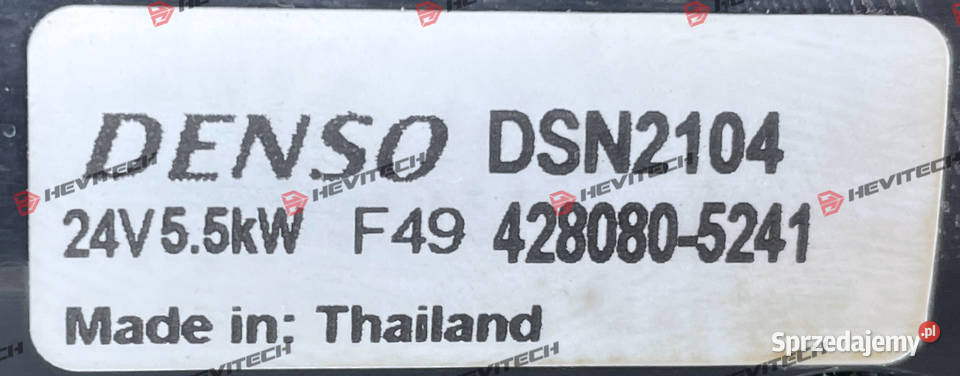 Rozrusznik 24V 55kW Denso Gądki