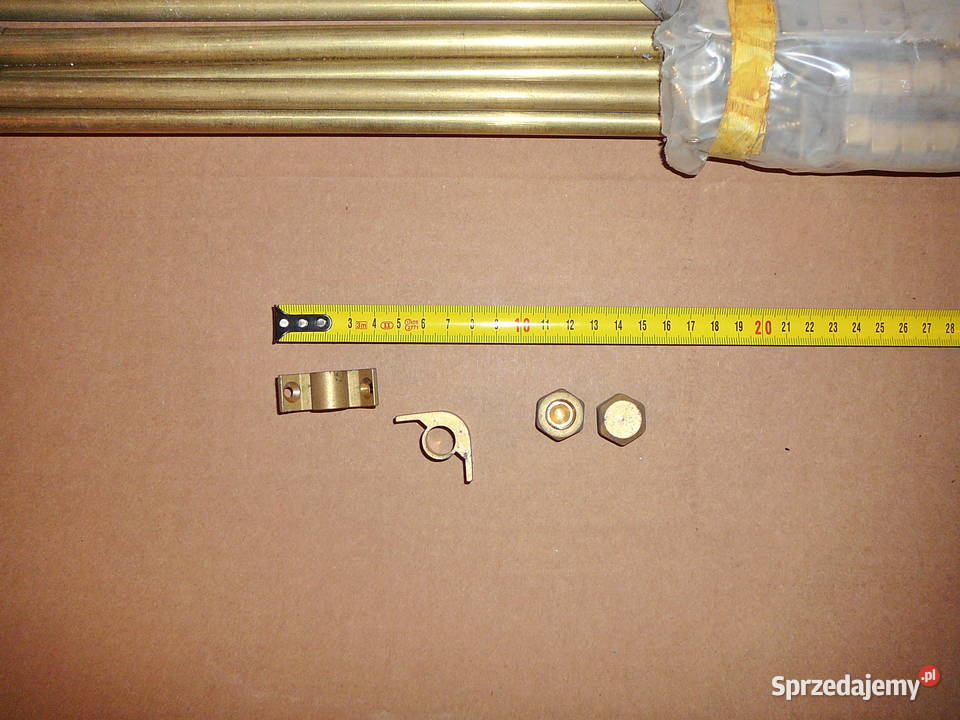 Pręty schodowe mosiężne 12x1mm 085m z uchwytami mazowieckie Warszawa