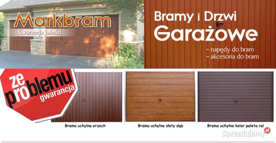 Brama garażowa Markbram złoty dąb pełna 238x208 Ogrodzenia i bramy Sierpc