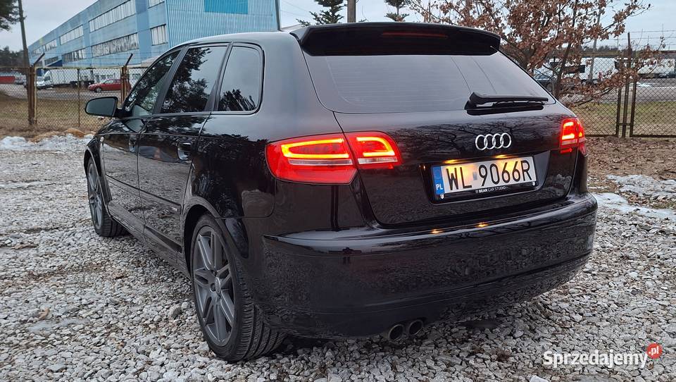 Audi A3 32 VR6 LPG Quattro SLine Sportback 8P czarny mazowieckie Legionowo