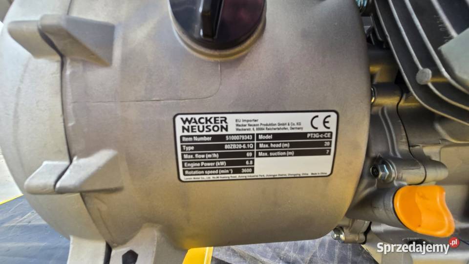 Motopompa do wody brudnej Wacker Neuson PT3Gc Dunkowa