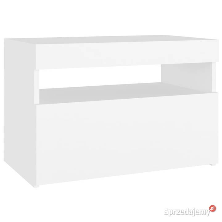 Szafki TV z oświetleniem LED 2 białe 60x35x40 Warszawa