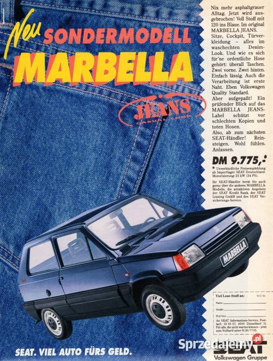 Seat Marbella Jeans plus części Marbella Opole