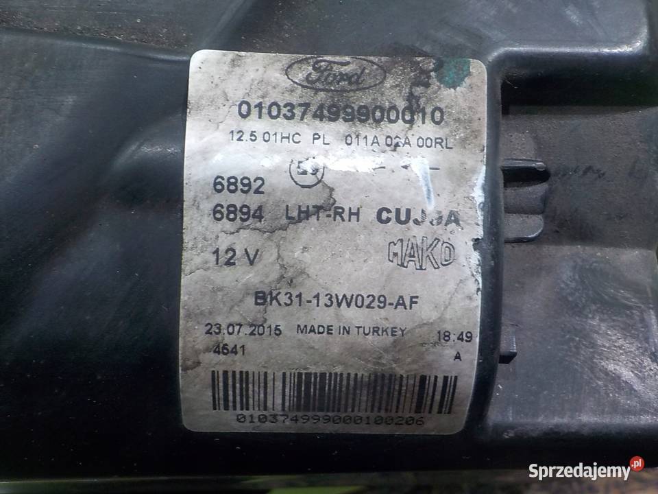 TRANSIT MK8 VIII 22 TDCI 15r lampa prawa przod