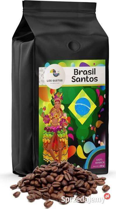 Kawa ziarnista świeżo palona Brasil Santos 250g Świdnica