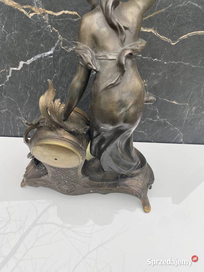 Mosiężny zegar kominkowy wielkopolskie Ostrzeszów sprzedam