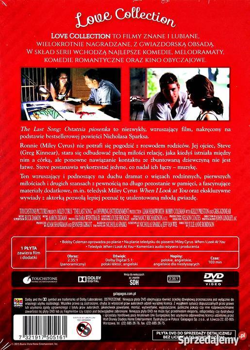 OSTATNIA PIOSENKA wg NICHOLASA SPARKSA lektor Kalisz