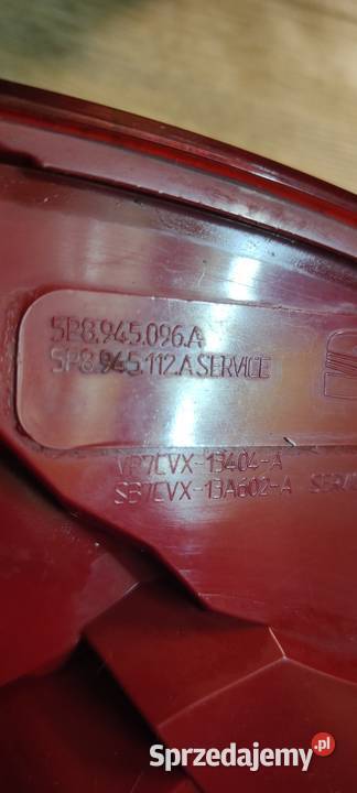 Lampa Seat Altea prawy tył w błotnik Lublin