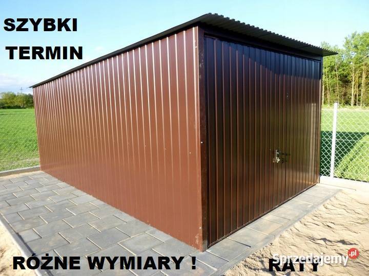 Garaż blaszany NA BUDOWĘ garaże MOCNE Szyki Bydgoszcz